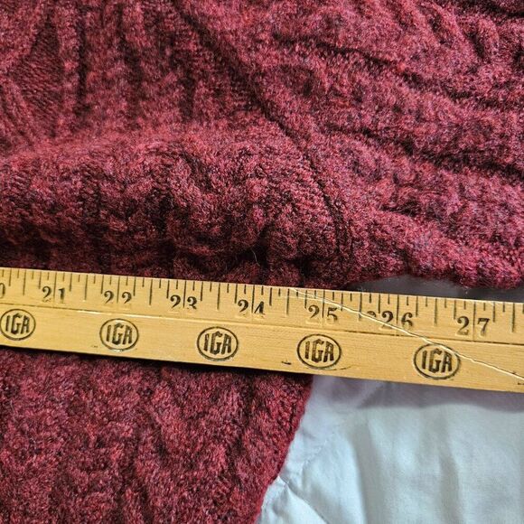 NWT DRESS FORUM DEEP RED V NECK BUTTON DOWN SWEATER SIZE L - Picture 13 of 14